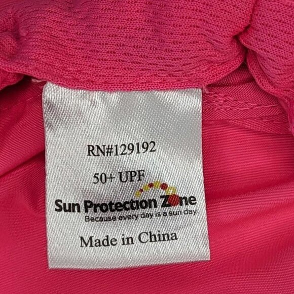 Sun Protection Zone Spring Summer Kids 50+ SPF UV Protection Pink Floral Hat - Picture 4 of 8